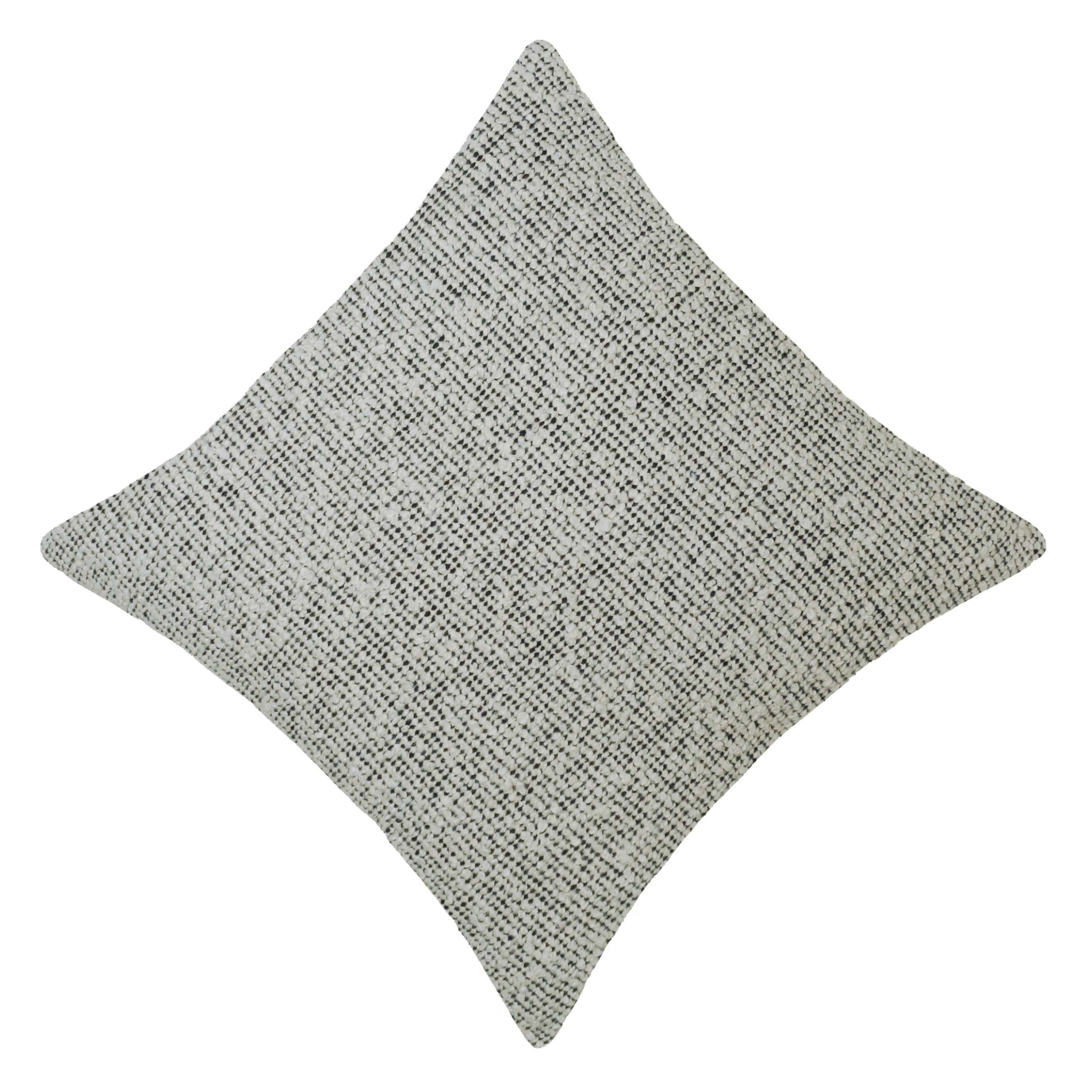Handwoven Textured Cushion Cover – Ivory & Black Speckled Weave, 45 x 45 cm