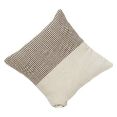 Handwoven Cotton Cushion Cover 45x45 cm – Dual Tone Textured Minimal Design | Handmade Decorative Pillow Cover
