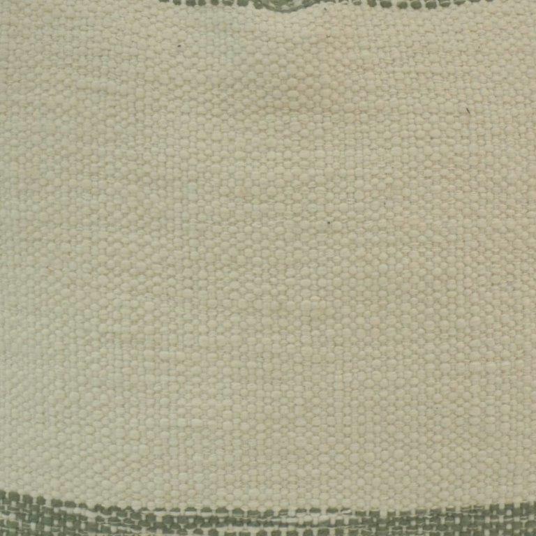 Handmade Cotton Cushion Cover 45x45 cm | Woven Green Border Decorative Pillow Cover | Minimal Rustic Home Décor - Bulk manufacturer & supplier from Panipat, India