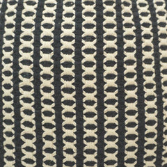 Handmade Cotton Woven Cushion Cover 45x45 cm | Black & Ivory Geometric Stripe Decorative Pillow Cover