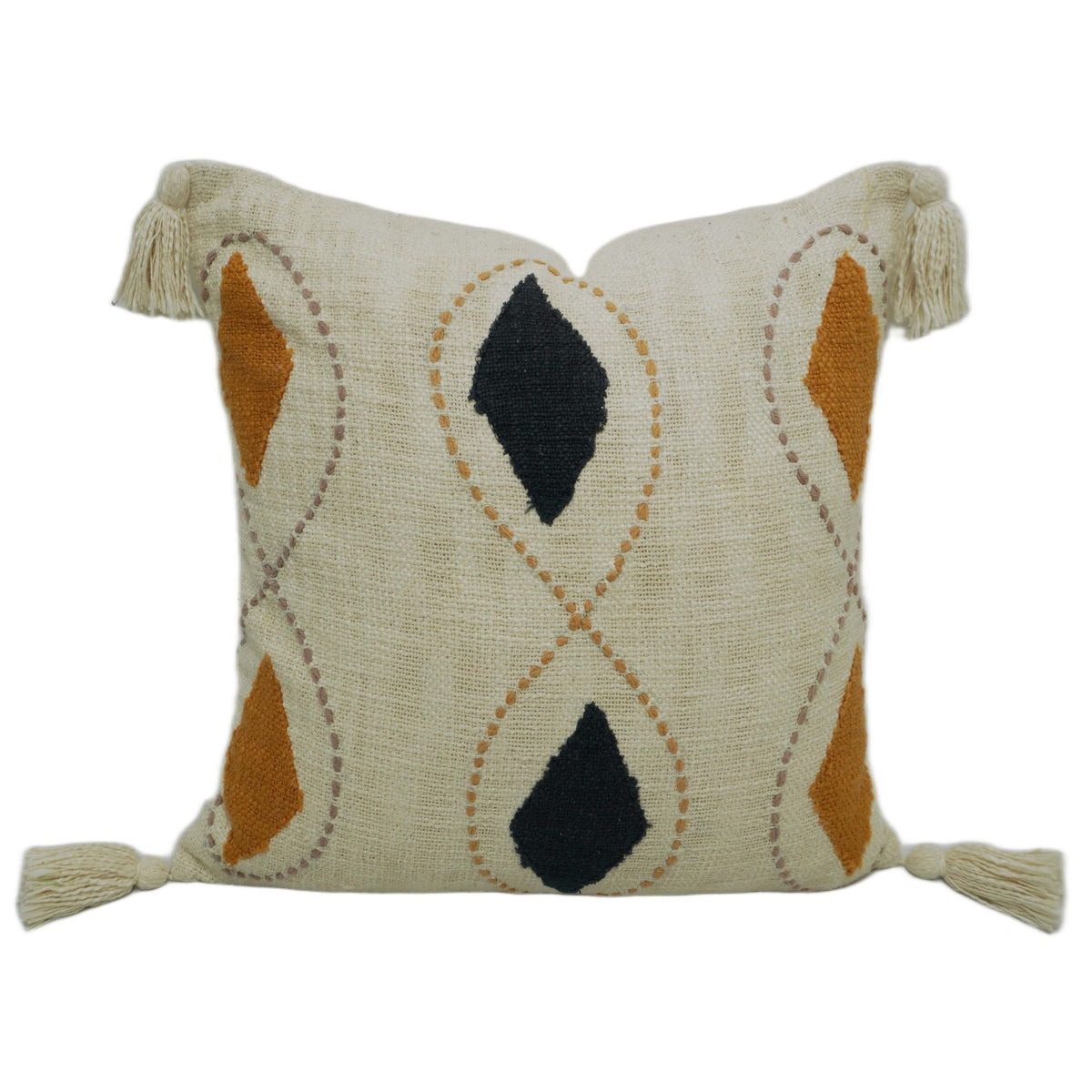 Patchwork Embroidered Cushion Cover 45x45 cm