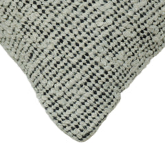 Handwoven Textured Cushion Cover – Ivory & Black Speckled Weave, 45 x 45 cm