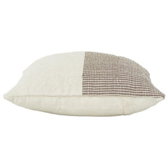 Handwoven Cotton Cushion Cover 45x45 cm – Dual Tone Textured Minimal Design | Handmade Decorative Pillow Cover