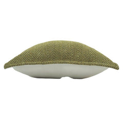 Olive Green Chevron Textured Cotton Cushion Cover – 45x45 cm | Modern Woven Decorative Pillow Cover