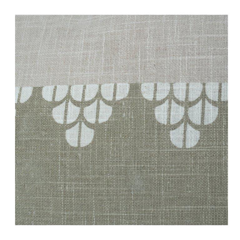 Sage Green & Ivory Geometric Cotton Cushion Cover 45x45 cm | Modern Minimalist Decorative Pillow Case with Hidden Zip - Bulk manufacturer & supplier from Panipat, India
