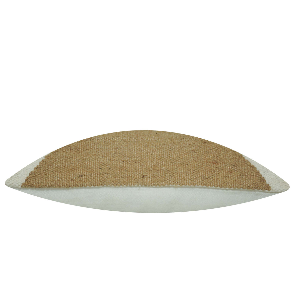 Handwoven Beige & Natural Geometric Textured Cushion Cover – 35 x 50 cm