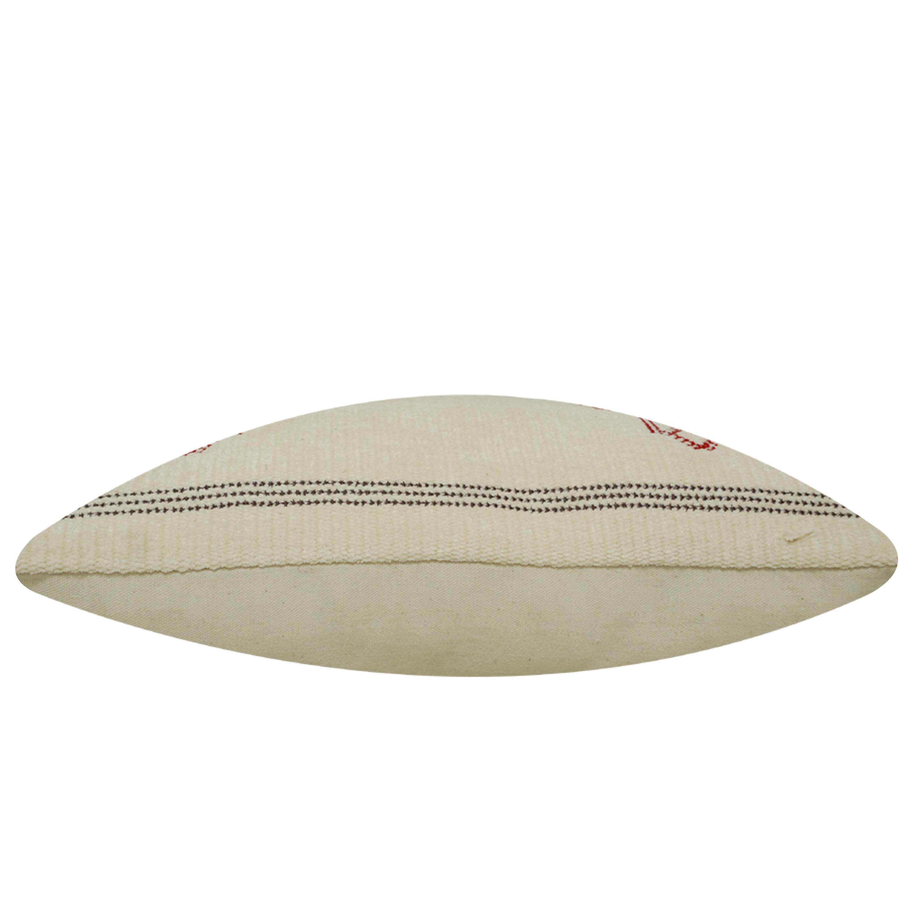Handcrafted Embroidered Cotton Cushion Cover 45x45 cm | Geometric Tribal Pattern | Decorative Throw Pillow Cover with Concealed Zipper | Boho Living Room & Bedroom Décor