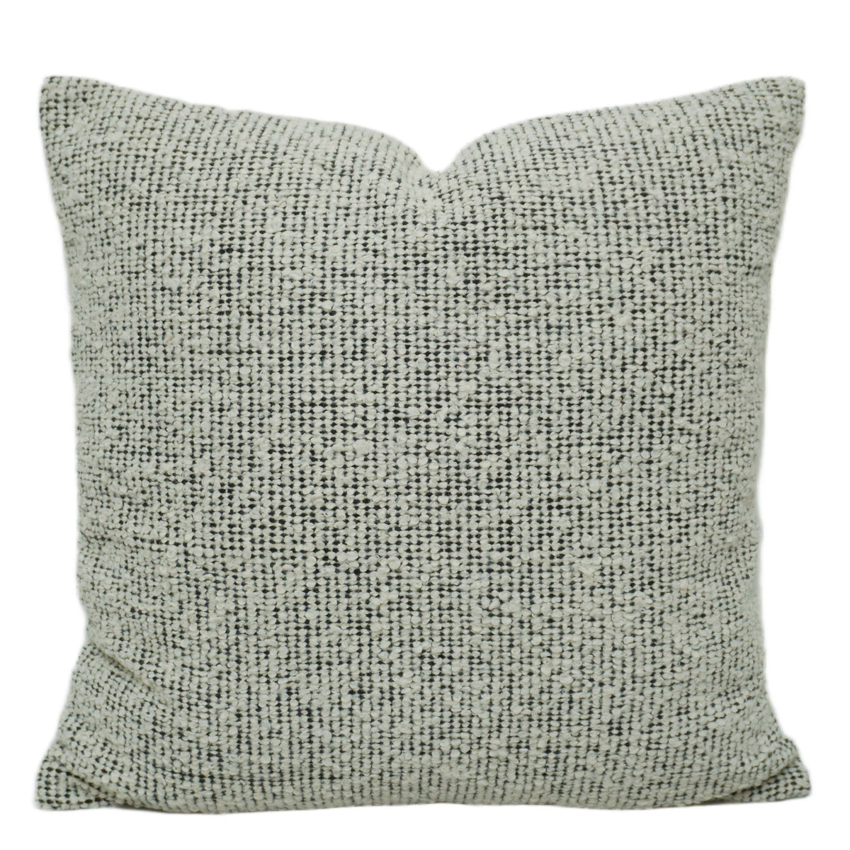 Handwoven Textured Cushion Cover – Ivory & Black Speckled Weave, 45 x 45 cm