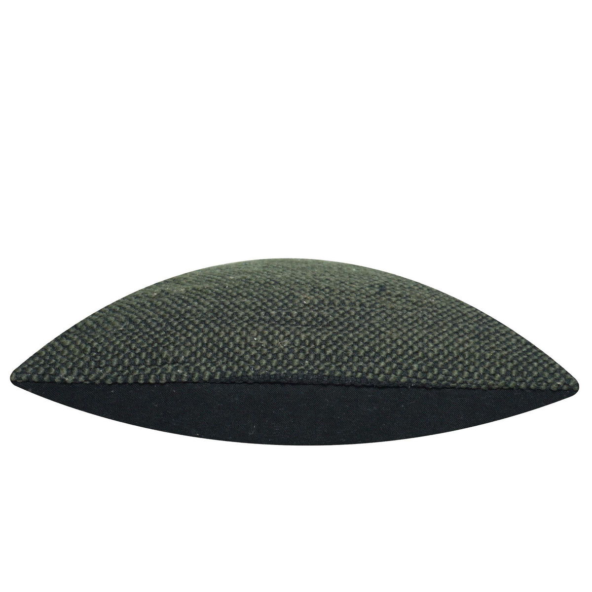 Dark olive green textured handwoven polyester cushion cover 45x45 cm