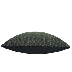 Dark olive green textured handwoven polyester cushion cover 45x45 cm