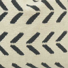 Handmade Mudcloth Inspired Cotton Cushion Cover – Black & Ivory Geometric Design | 45x45 cm