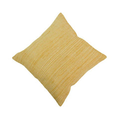 Handmade Mustard Textured Cotton Cushion Cover 45x45 cm | Woven Decorative Throw Pillow Cover