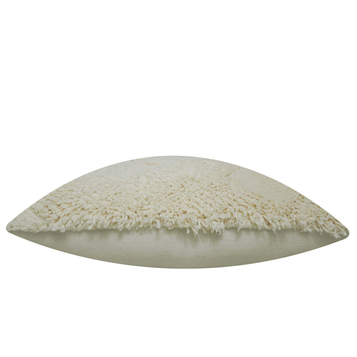 Tufted Textured Cushion Cover 45 x 45 cm – Ivory Cream Shaggy Design