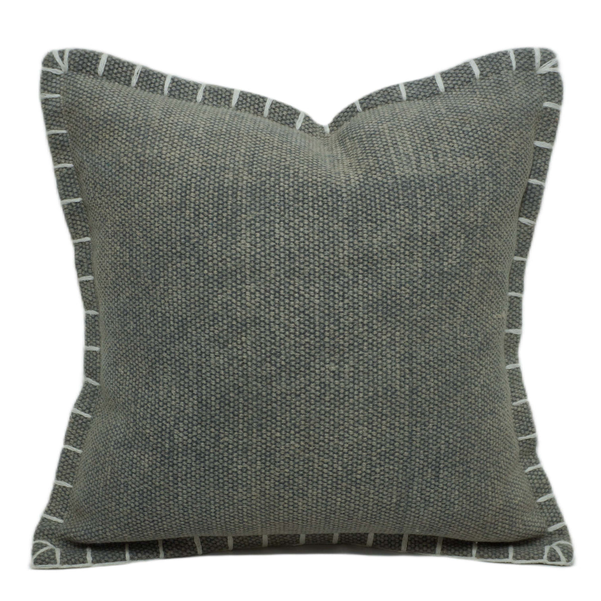 Charcoal Grey Textured Border Cushion Cover – 45 x 45 cm