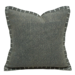 Charcoal Grey Textured Border Cushion Cover – 45 x 45 cm