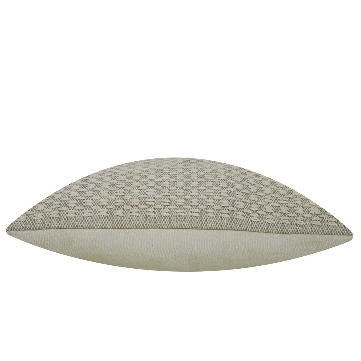 Handwoven Textured Cotton Cushion Cover 45x45 cm – Natural Sage Green & Ivory Woven Design