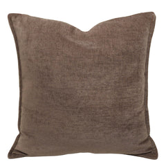 Solid Brown Cotton Cushion Cover 45x45 cm | Minimalist Decorative Throw Pillow Cover | Hidden Zip | Soft Home Décor Cushion Case