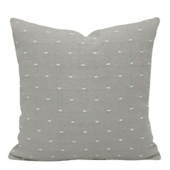 Handmade Textured Cushion Cover 45x45 cm – Grey with White Dotted Pattern