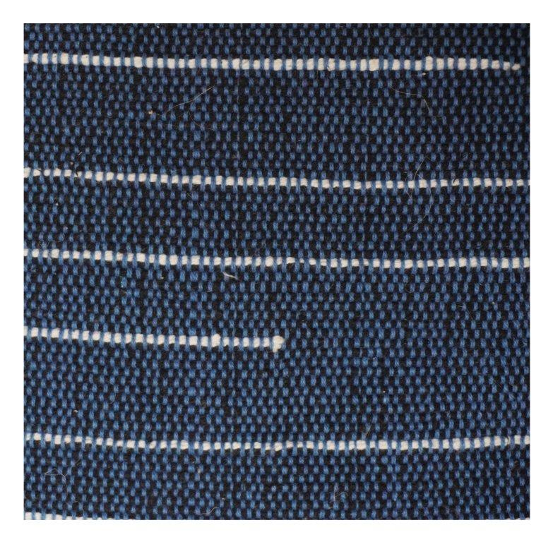 Handwoven Indigo Cotton Cushion Cover with Minimal Striped Design | 18x18 Inch Decorative Pillow Cover