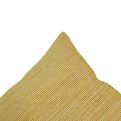 Handmade Mustard Textured Cotton Cushion Cover 45x45 cm | Woven Decorative Throw Pillow Cover