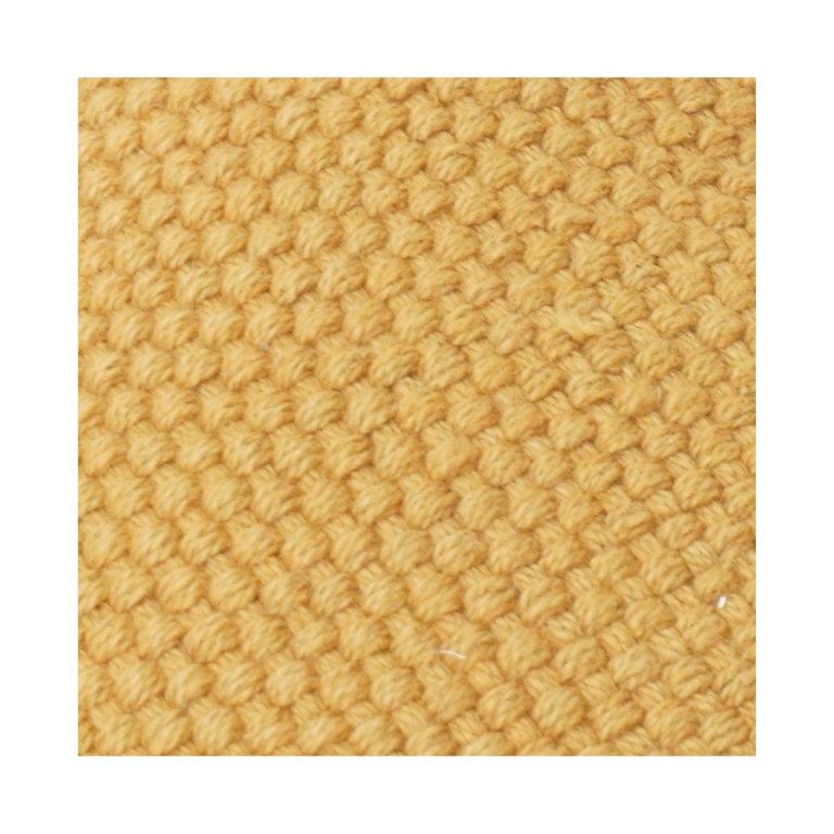 Solid Textured Cotton Cushion Cover with Fringed Edges – Mustard Yellow | Soft Woven Decorative Pillow Cover | 18x18 Inch - Bulk manufacturer & supplier from Panipat, India