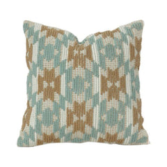 Handmade Embroidered Cotton Cushion Cover 45x45 cm | Abstract Floral Textured Pillow | Boho Modern Home Décor