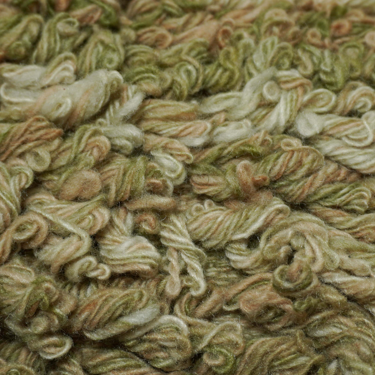 Handwoven Wool Cushion Cover – Olive Green Textured Loop Design, 45 x 45 cm