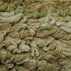 Handwoven Wool Cushion Cover – Olive Green Textured Loop Design, 45 x 45 cm