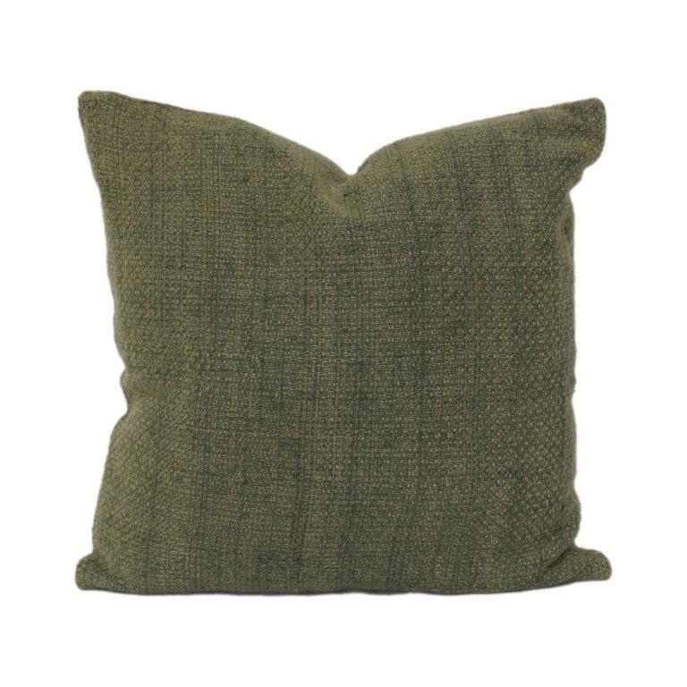 Housse de coussin en coton vert olive texturé | Housse de coussin décoratif unie minimaliste | Coussin de canapé et de décoration d'intérieur de 45x45 cm - Bulk manufacturer & supplier from Panipat, India