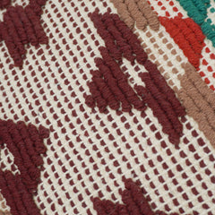 Handwoven Multicolor Geometric Textured Cushion Cover – 45 x 45 cm