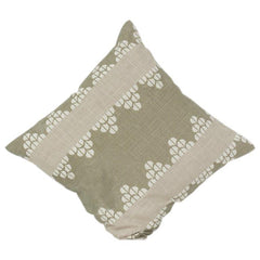 Sage Green & Ivory Geometric Cotton Cushion Cover 45x45 cm | Modern Minimalist Decorative Pillow Case with Hidden Zip