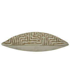 Geometric Jacquard Cotton Cushion Cover 45x45 cm | Woven Beige & Ivory Decorative Throw Pillow Cover | Hidden Zip | Modern Boho Home Décor