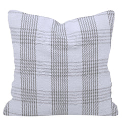 Handwoven Grey & White Striped Cushion Cover – 45 x 45 cm