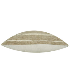Handwoven Cotton Cushion Cover – Beige & Cream Striped Design – 45 x 45 cm