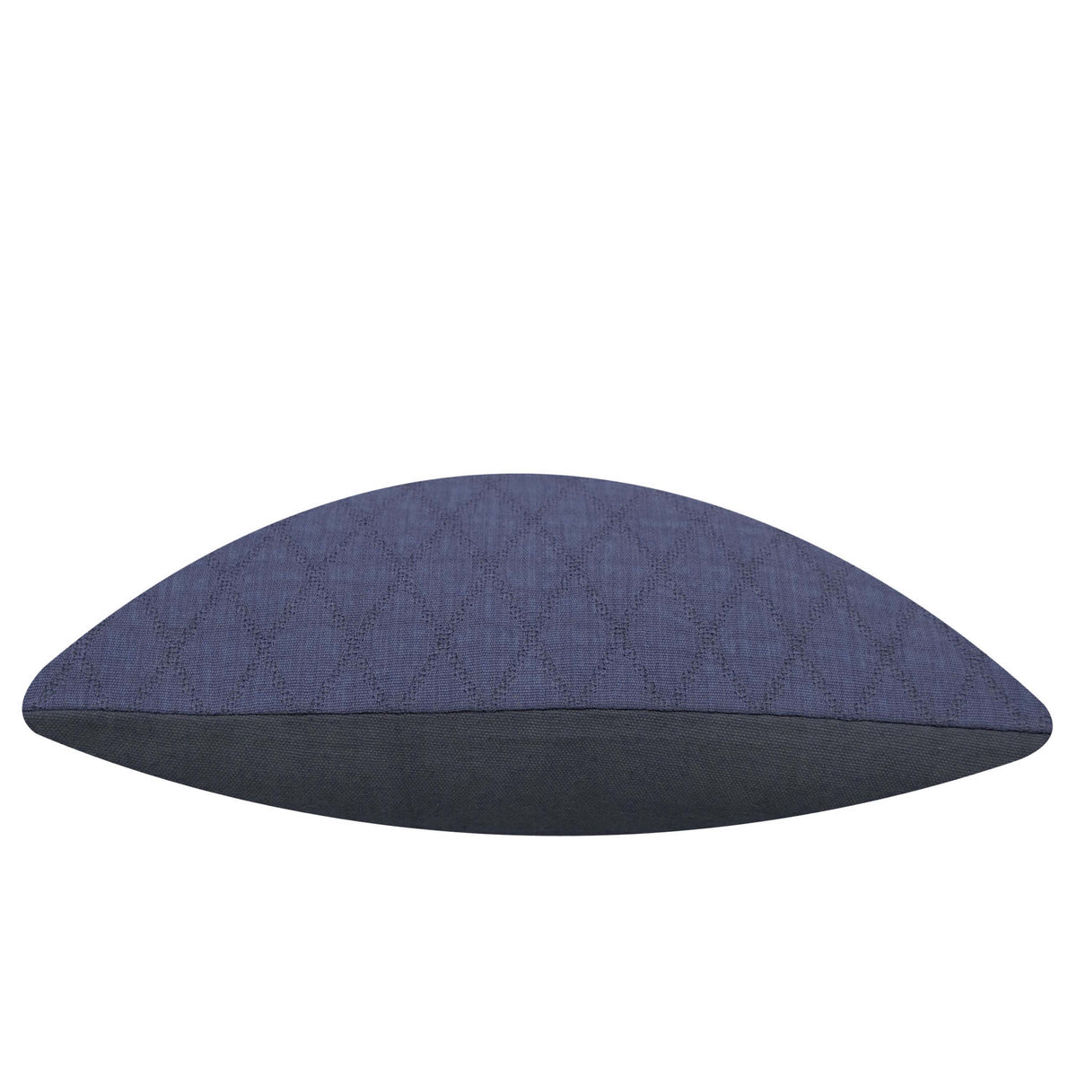 Navy Blue Textured Geometric Cotton Cushion Cover 45 x 45 cm – Woven Diamond Pattern