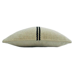 Handmade Cotton Cushion Cover 45x45 cm | Minimalist Black Stripe Woven Pillow Cover | Boho Modern Décor Cushion
