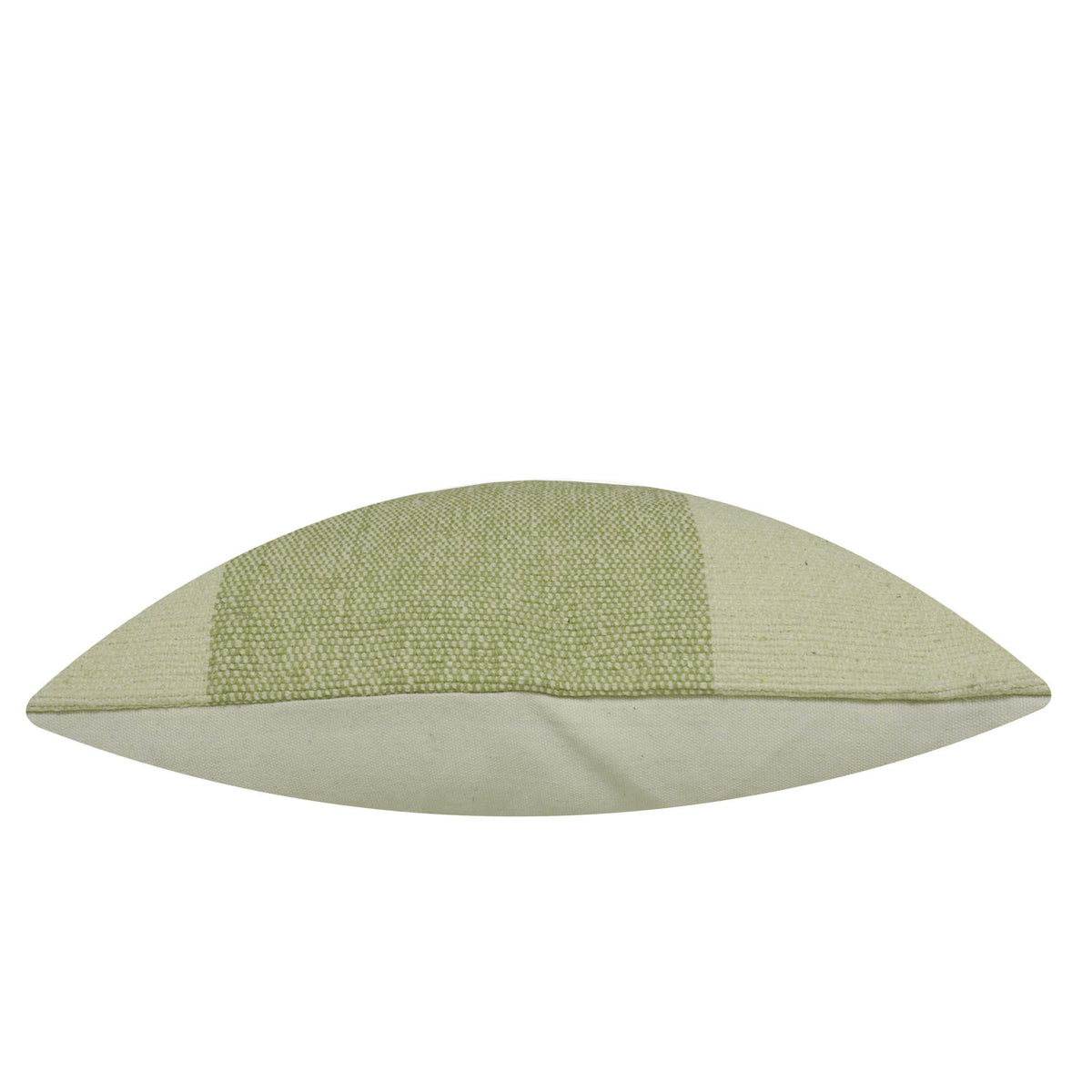 Sage green and ivory geometric checkered handwoven cotton cushion cover 45x45 cm
