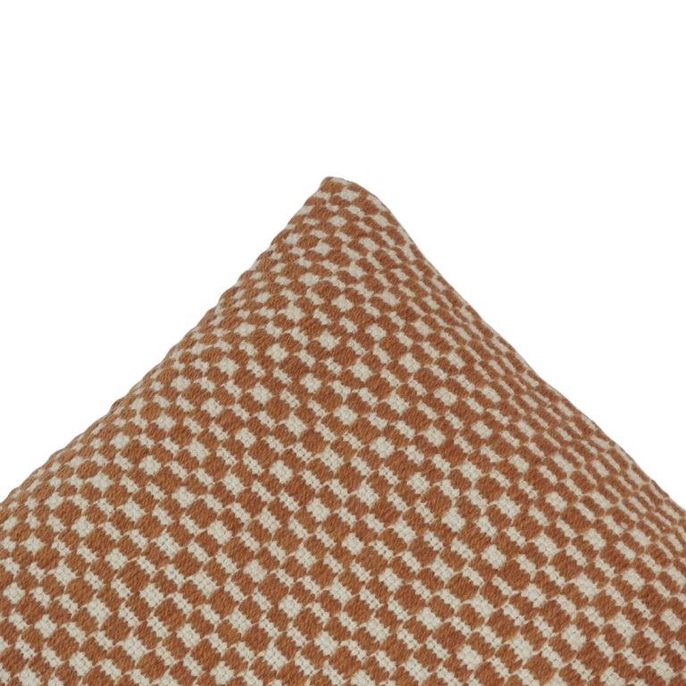 Handmade Textured Cotton Cushion Cover 45x45 cm | Woven Check Pattern Decorative Pillow Cover | Modern Boho Cushion - Bulk manufacturer & supplier from Panipat, India