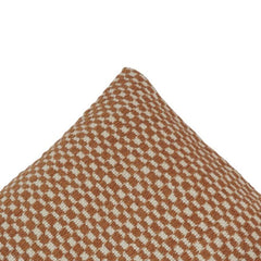 Handmade Textured Cotton Cushion Cover 45x45 cm | Woven Check Pattern Decorative Pillow Cover | Modern Boho Cushion
