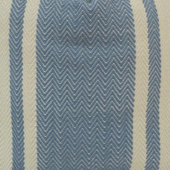Handmade Blue Stripe Cotton Cushion Cover 45x45 cm | Woven Herringbone Decorative Throw Pillow Cover