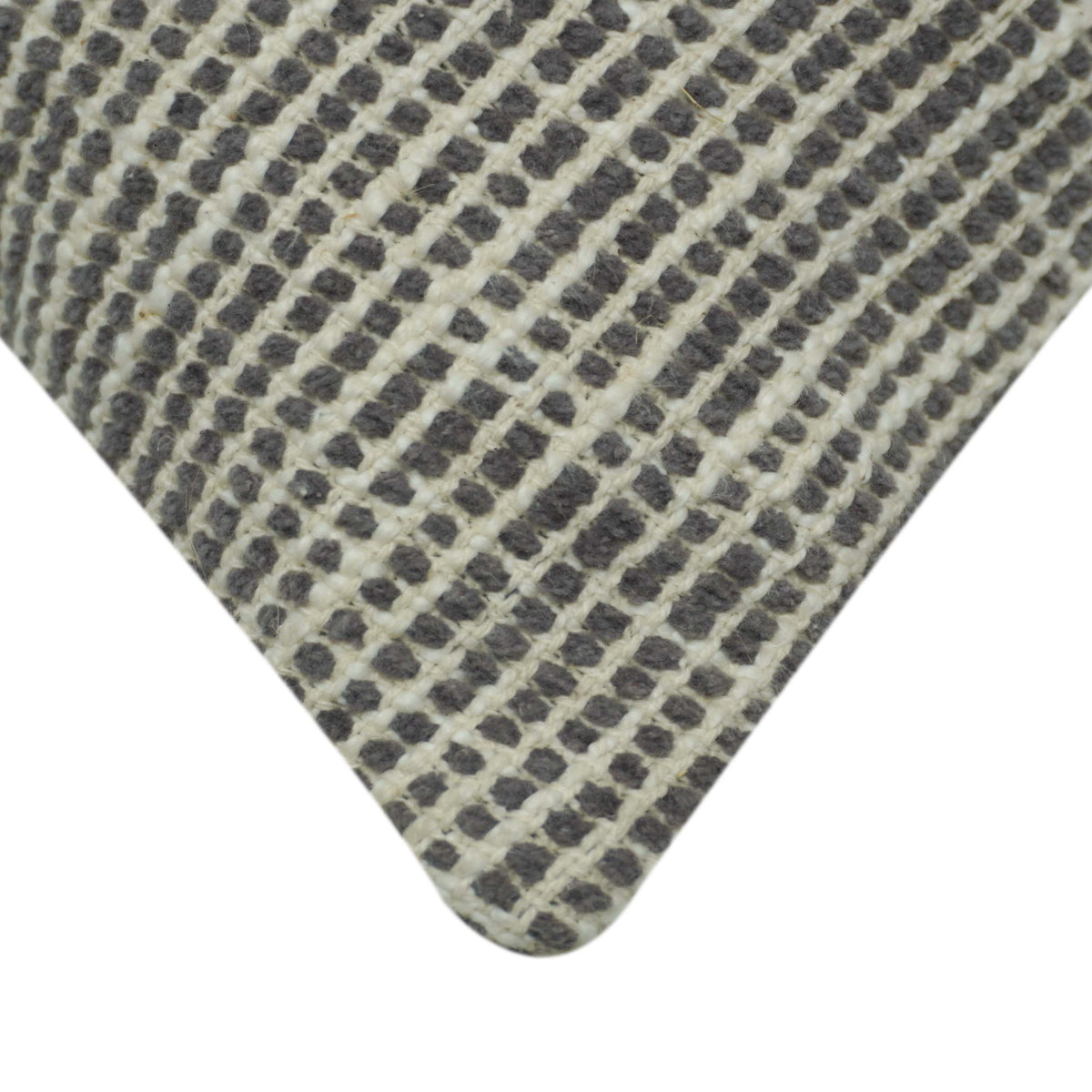 Handwoven Grey & Ivory Textured Cushion Cover – 45 x 45 cm