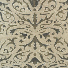Vintage floral printed cotton cushion cover in beige and charcoal 45x45 cm