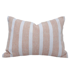 Handwoven Cotton Striped Cushion Cover 30x50 cm | Beige & White Woven Lumbar Cushion Cover | Modern Farmhouse Decorative Pillow Cover