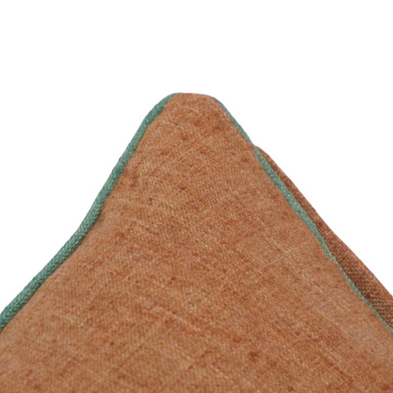 Earthy Rust Textured Cushion Cover | 45x45 Decorative Pillow Cover - Bulk manufacturer & supplier from Panipat, India