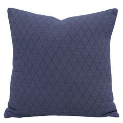 Navy Blue Textured Geometric Cotton Cushion Cover 45 x 45 cm – Woven Diamond Pattern