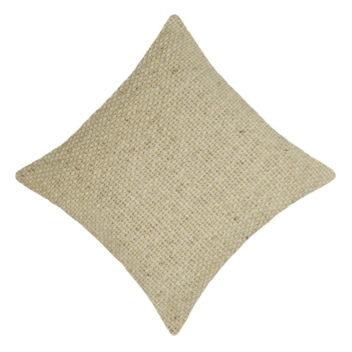 Handwoven Textured Polyester Cushion Cover – Beige, 45 x 45 cm