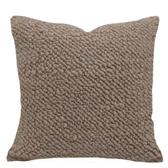 Handwoven Wool Cushion Cover – Textured Taupe Beige – 45 x 45 cm