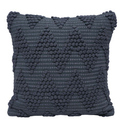 Handwoven Cotton Chindi Cushion Cover – Textured Charcoal Grey 45 x 45 cm