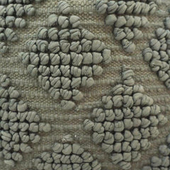 Handmade Tufted Cotton Cushion Cover 45x45 cm | Textured Geometric Boho Pillow Cover | Sage Green Decorative Cushion