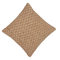 Handmade Textured Cotton Cushion Cover 45x45 cm | Woven Check Pattern Decorative Pillow Cover | Modern Boho Cushion